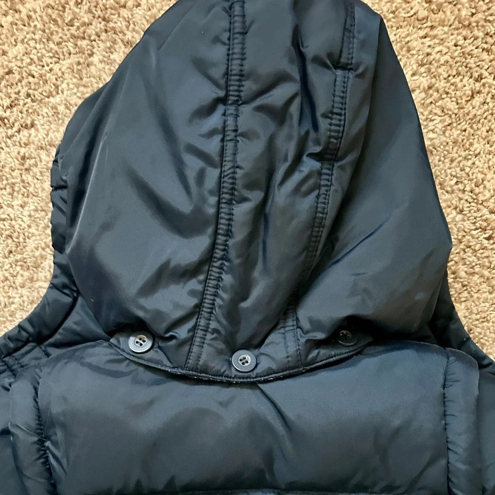 Oshkosh I Navy Blue Puffer Jacket w Fleece Lined‎ Hood & Detachable Arms I M 5/6